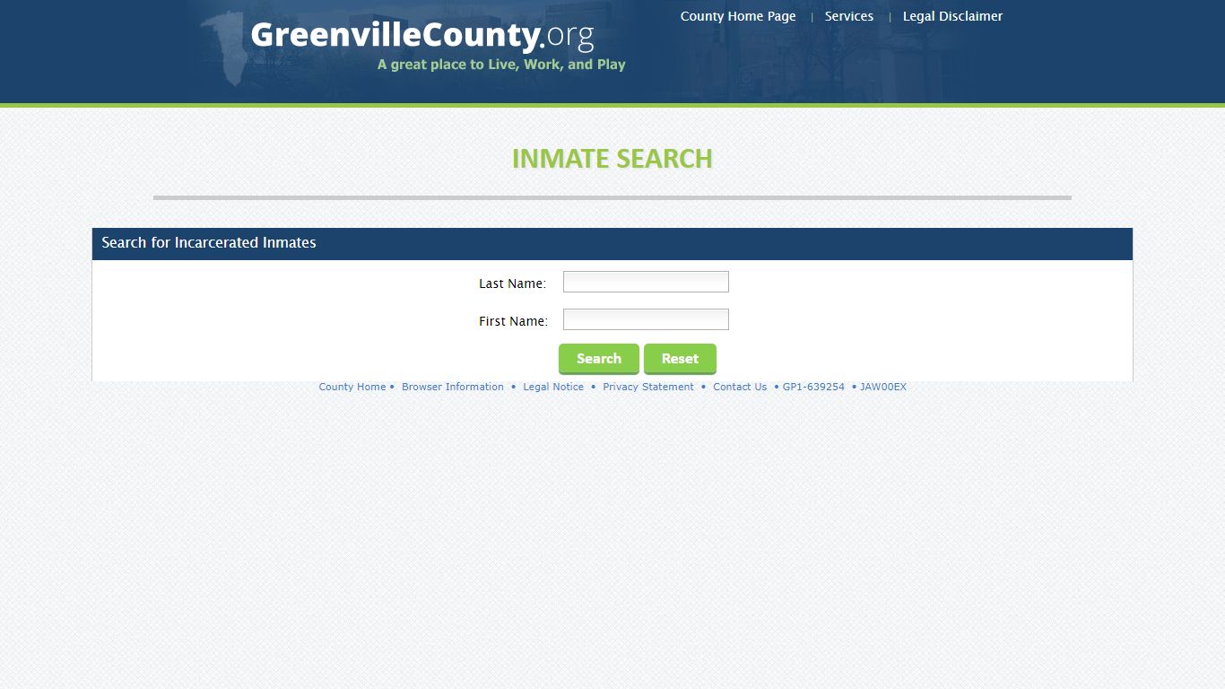 Inmate Search - Greenville County