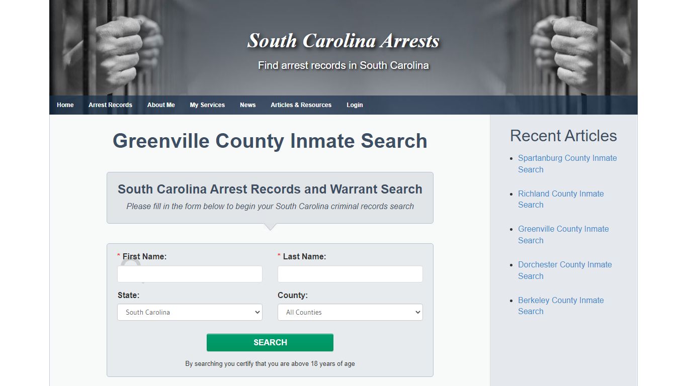 Greenville County Inmate Search - South Carolina Arrests